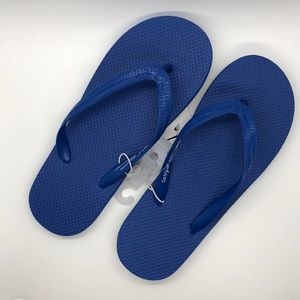 Boy's Cat & Jack Flip Flop Sandals Blue Sz L(4-5)